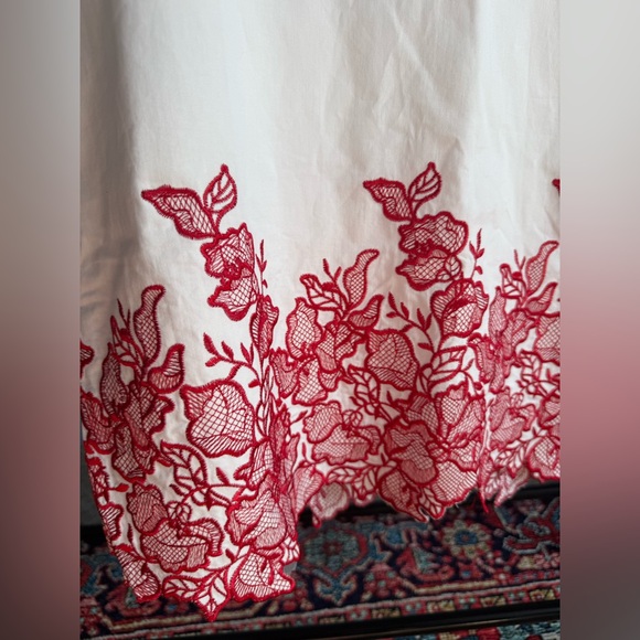 Hyacinth House White & Red Embroidered Eliza Mini Dress - Picture 10 of 14